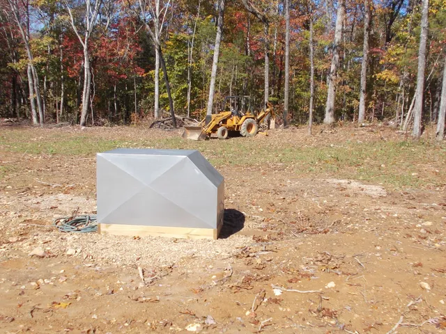 a view of backyard with green space