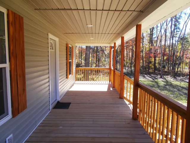 a view of a porch