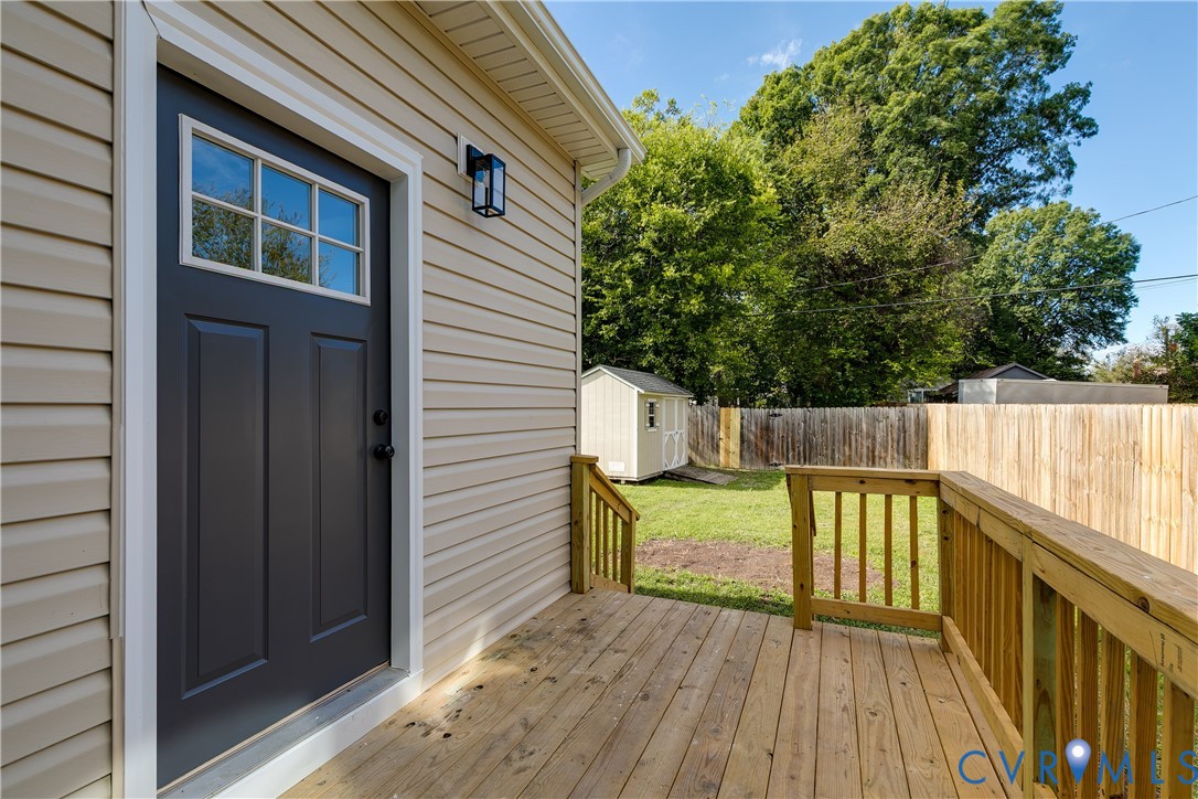2413 Ingram Avenue Richmond, VA 23224 - Photo 38 of 43 a view of balcony with wooden floor and seating space