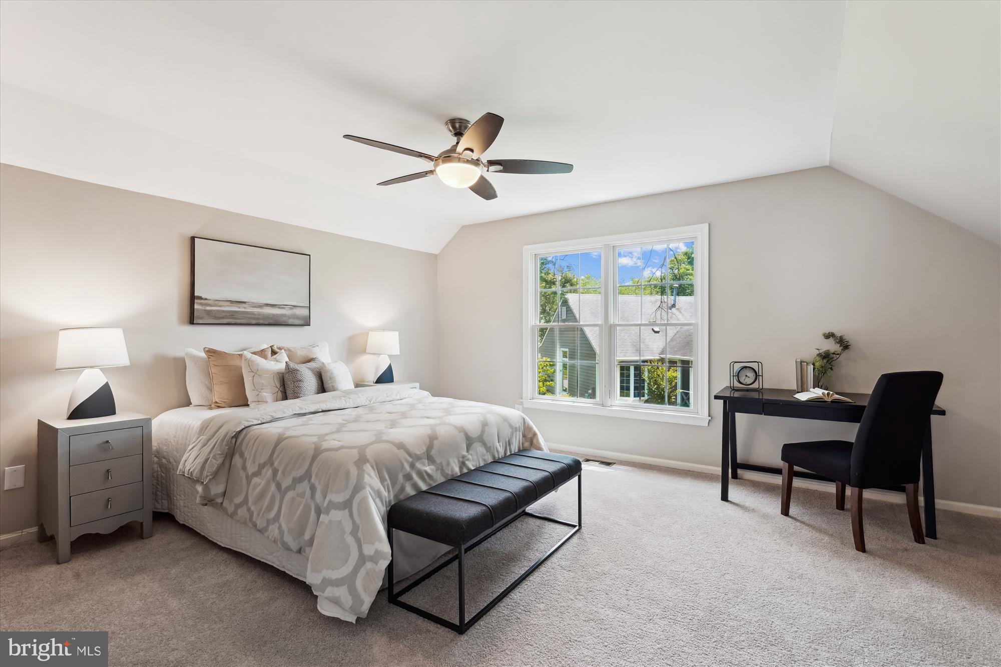 5427 Rilian Court Burke, VA 22015 - Photo 25 of 63 a bedroom with a bed a desk and chair