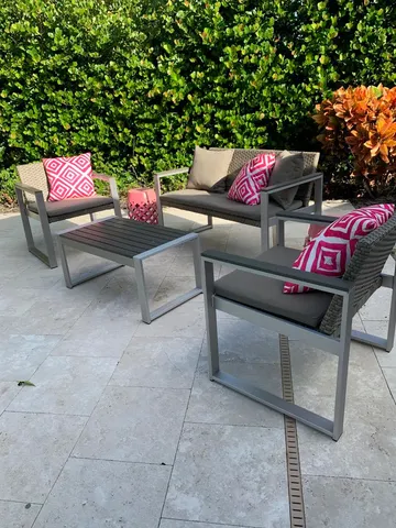 a outdoor space with a couch