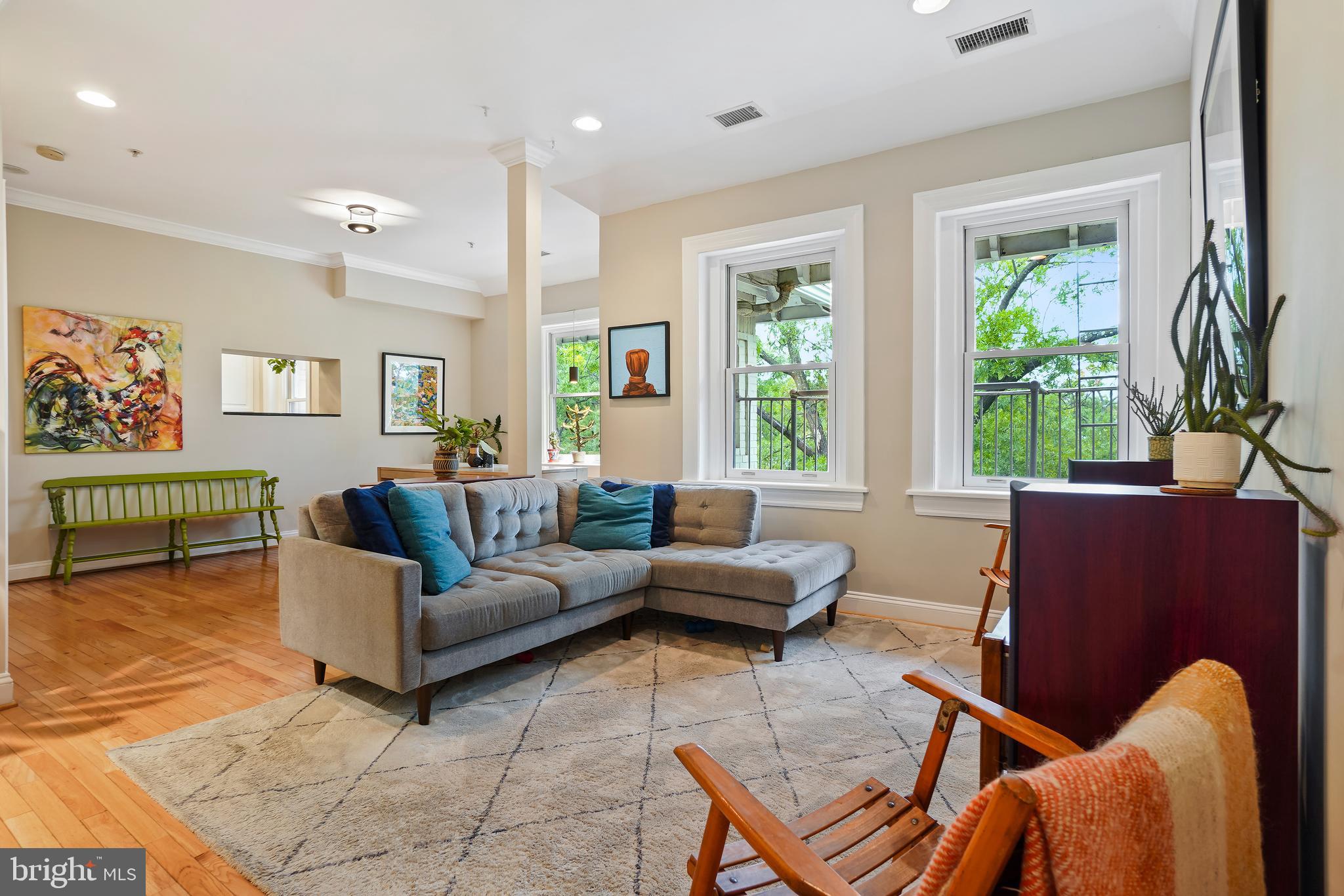 150 Rhode Island Avenue Northwest, Unit 401 Washington, DC 20001 - Photo 3 of 29 Light-Filled Living Room