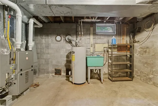 a view of storage and utility room