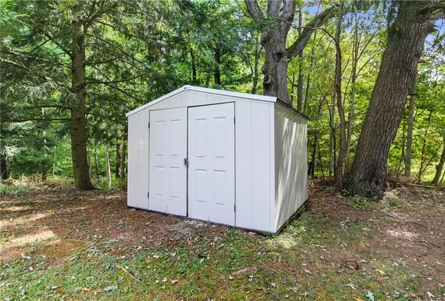 a view of backyard with green space