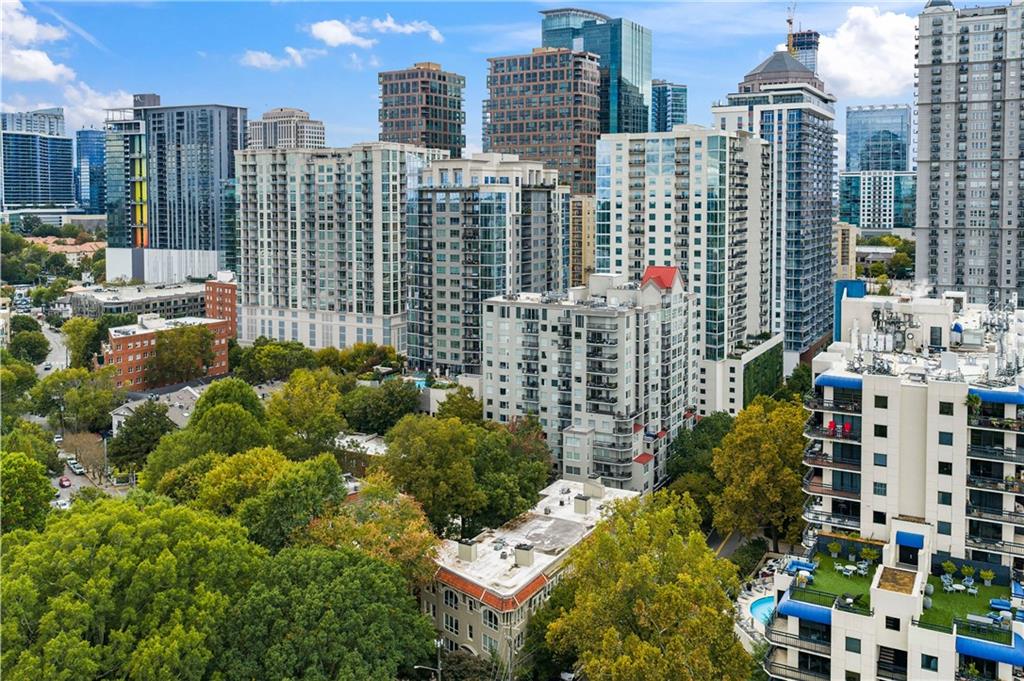1116 Piedmont Avenue Northeast, Unit 10 Atlanta, GA 30309 - Photo 37 of 59 a city view with tall buildings