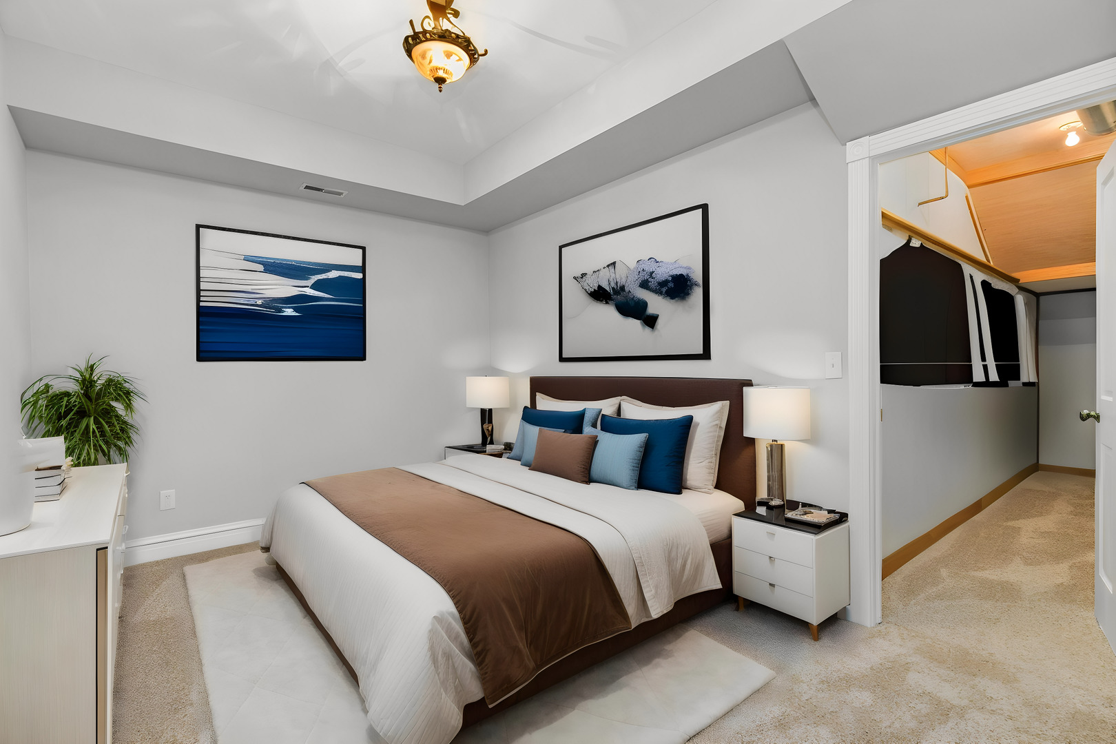 5N988 Meredith Road Maple Park, IL 60151 - Photo 28 of 38 a bedroom with bed and paintings on the wall