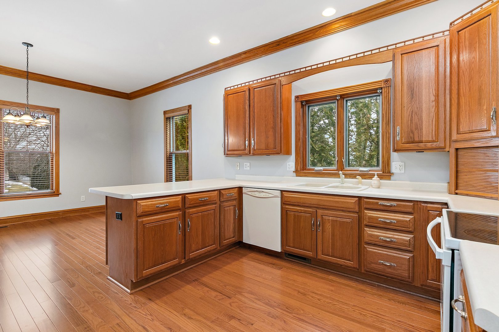 5N988 Meredith Road Maple Park, IL 60151 - Photo 8 of 38 a kitchen with wooden floors and large window