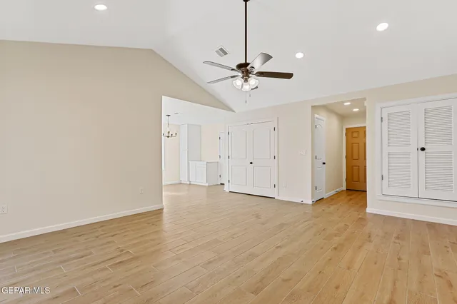 a view of an empty room