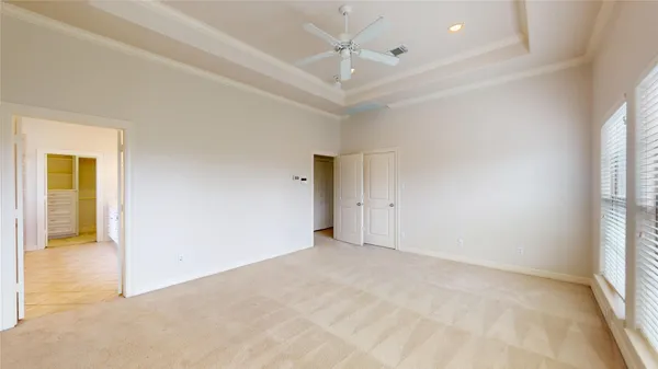 an empty room with a natural light