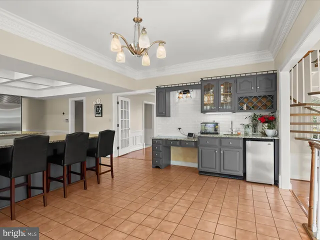 a bedroom with a bed and a fireplace