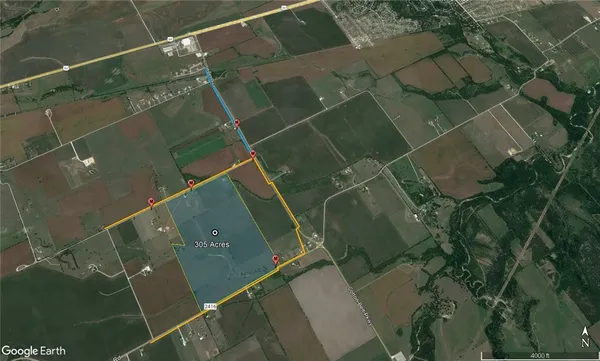 an aerial view of a residential houses