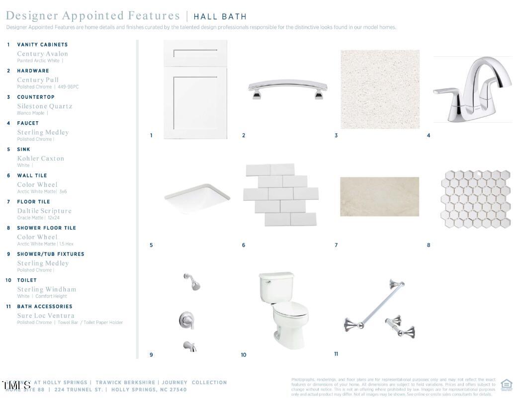 224 Trunnel Street, Unit 88 Apex, NC 27539 - Photo 24 of 25 Hall Bath Selections