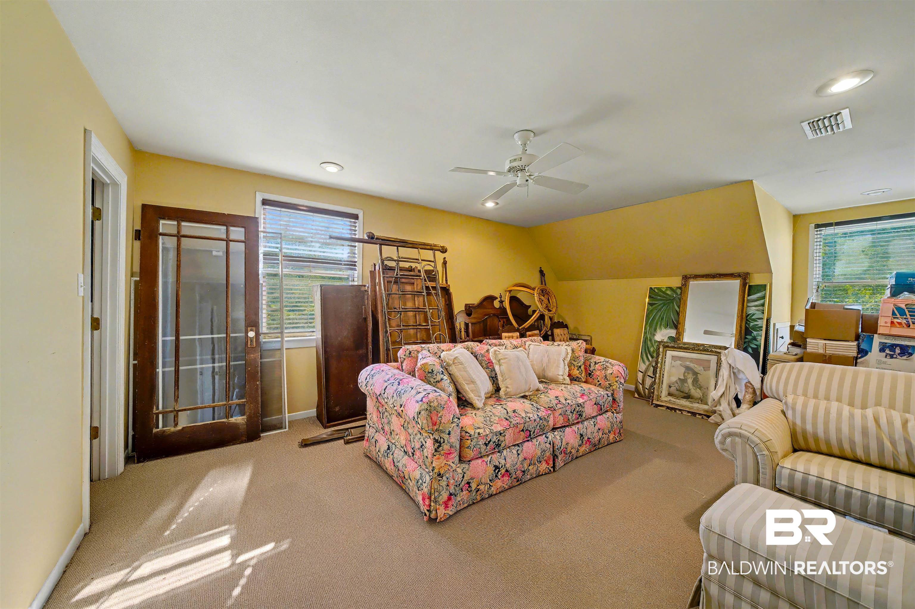 15810 County Road 73 Foley, AL 36535 - Photo 33 of 56 Carpeted bedroom featuring a ceiling fan, recessed lighting, and lofted ceiling