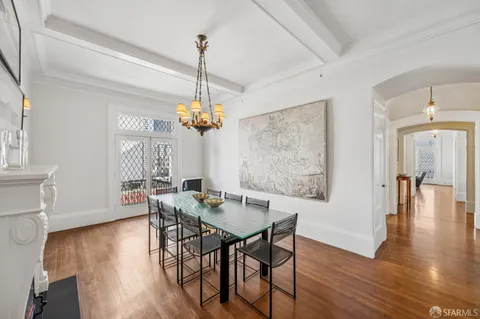 a view of a building from a balcony