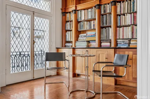 a front view of a multi story building