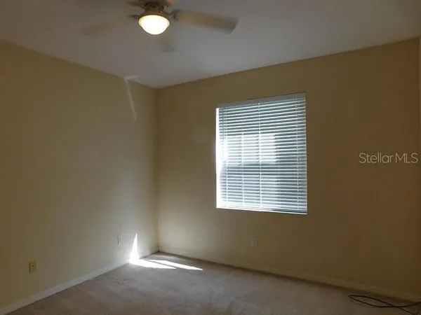 an empty room with a window