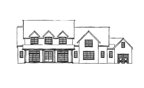 front view of a house and a balcony