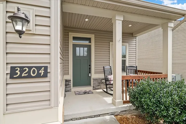 a view of a building entrance