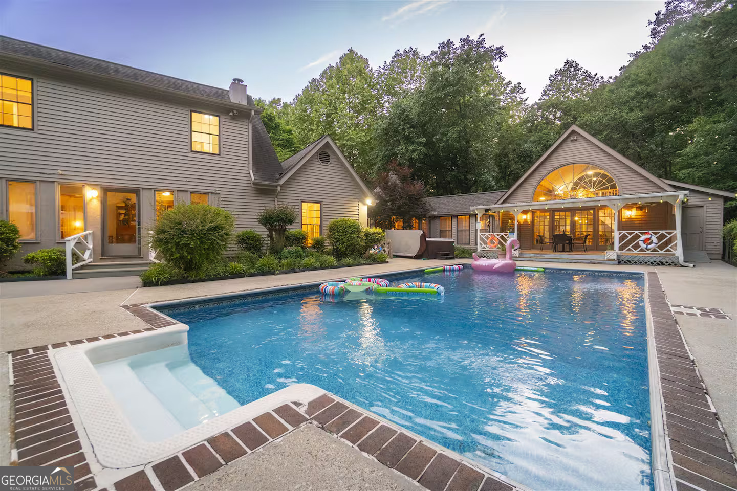 144 Fussen Strasse Helen, GA 30545 - Photo 29 of 38 a view of a house with pool and chairs