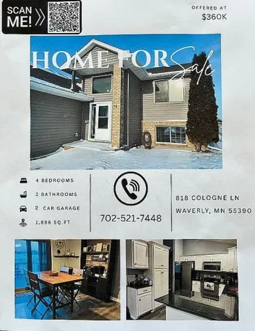 $360,000 | 818 Cologne Lane, Waverly, MN 55390