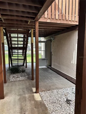 a view of a porch