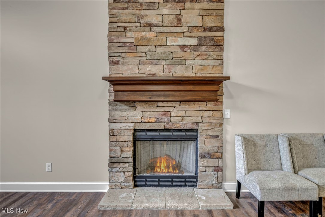 10020 Fair Road Strongsville, OH 44149 - Photo 8 of 47 Detailed view of a fireplace and wood finished floors