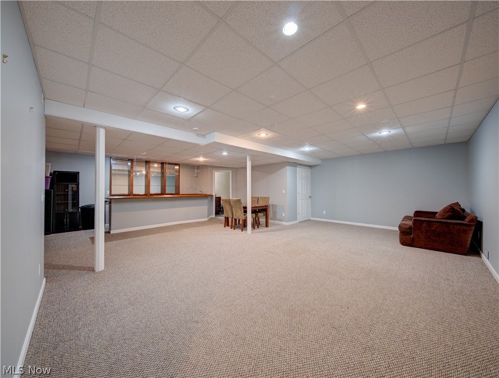 9900 Mentor Road Chardon, OH 44024 - Photo 26 of 49 Basement featuring light carpet and a paneled ceiling