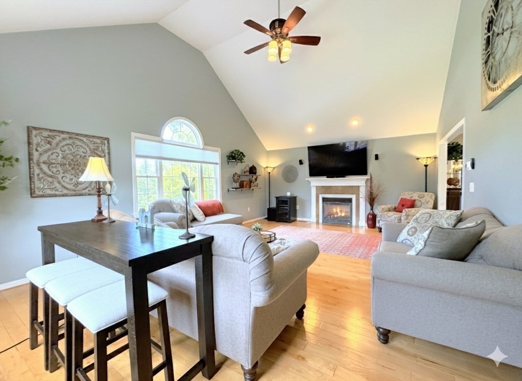 9 Noble Street Dudley, MA 01571 - Photo 17 of 41 a living room with furniture fireplace and a flat screen tv