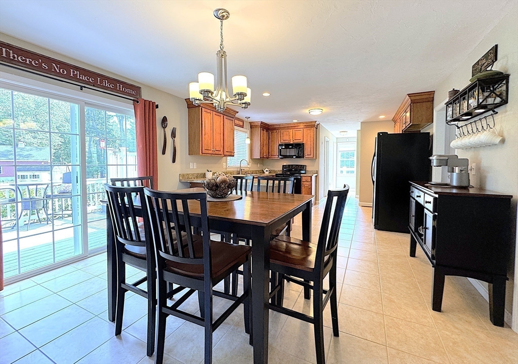 9 Noble Street Dudley, MA 01571 - Photo 19 of 41 a view of a dining room with furniture a chandelier and window