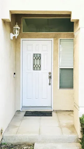 a view of front door of house