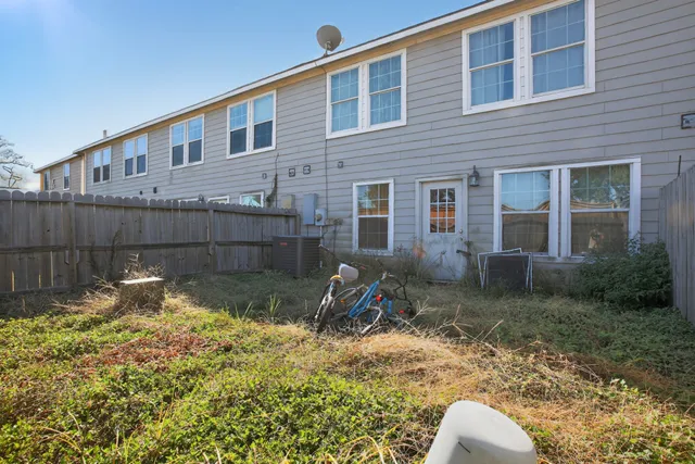 a backyard of a house