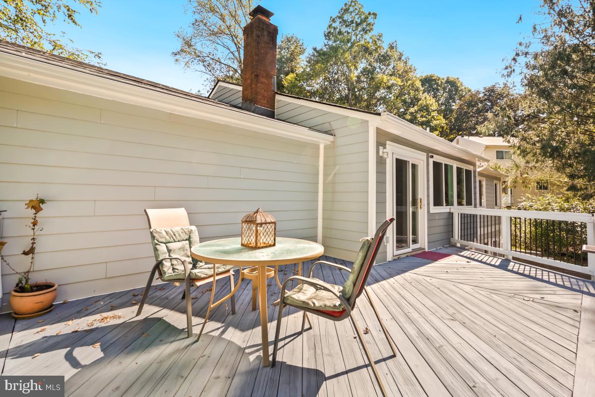 10411 Adel Road Oakton, VA 22124 - Photo 7 of 27 Deck is sunny but lined with trees for privacy.