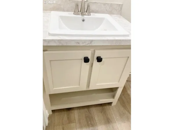 a view of a room with a window