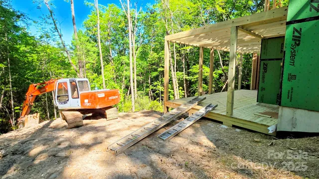 a view of a porch with a yard