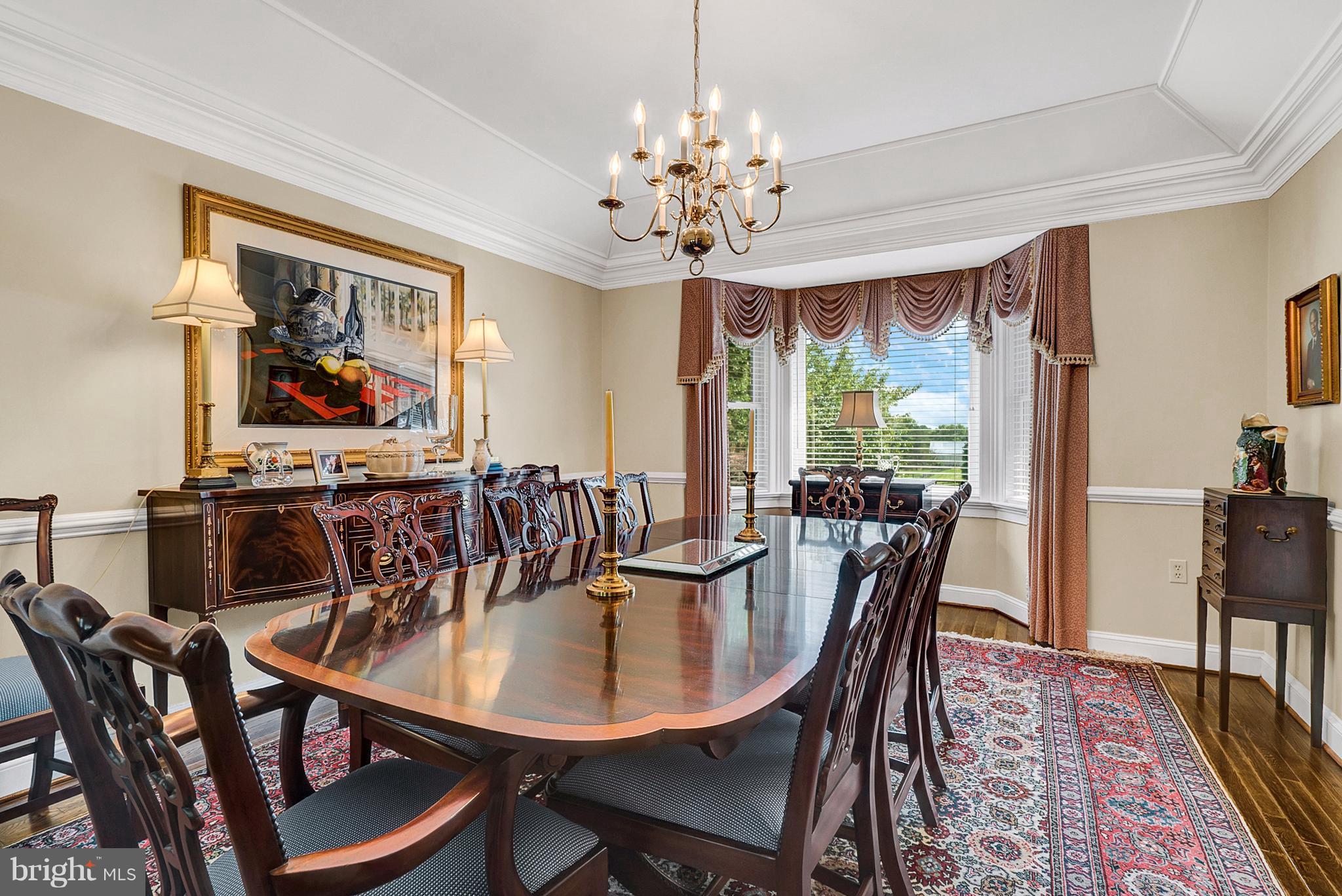 20082 Unison Road Round Hill, VA 20141 - Photo 13 of 29 Dining Room with Bay Window and Tray Ceiling