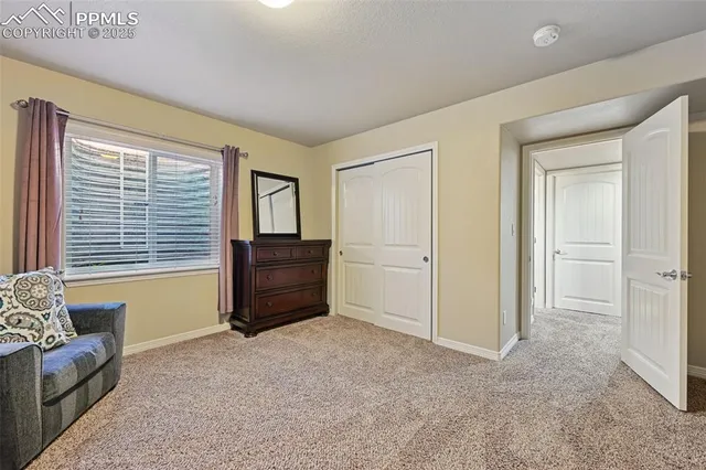 a room with furniture and a dresser