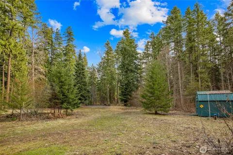 a view of backyard with green space