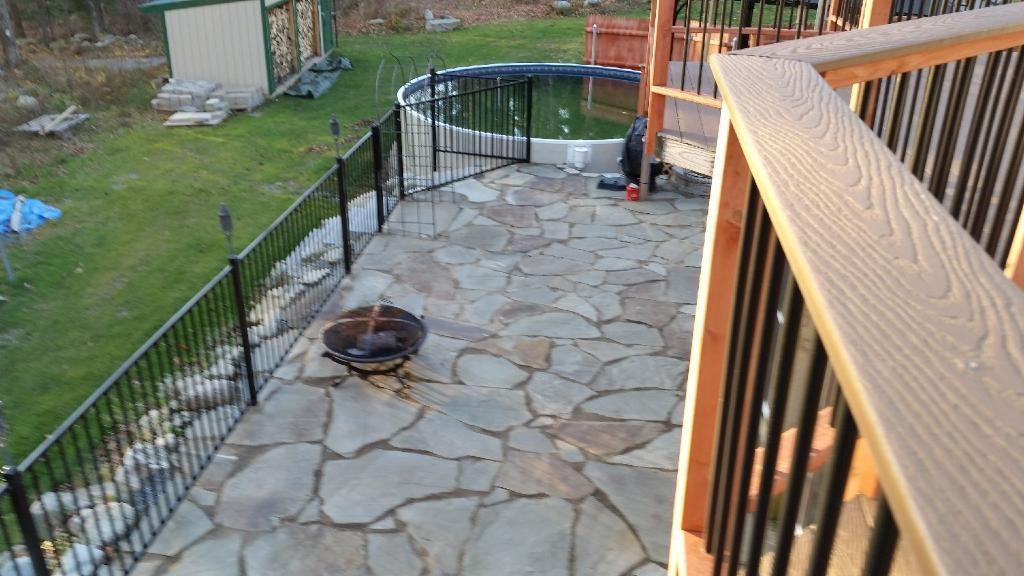 61 Warren Hill Road Palmyra, ME 04965 - Photo 31 of 35 View from Upper Deck to Patio