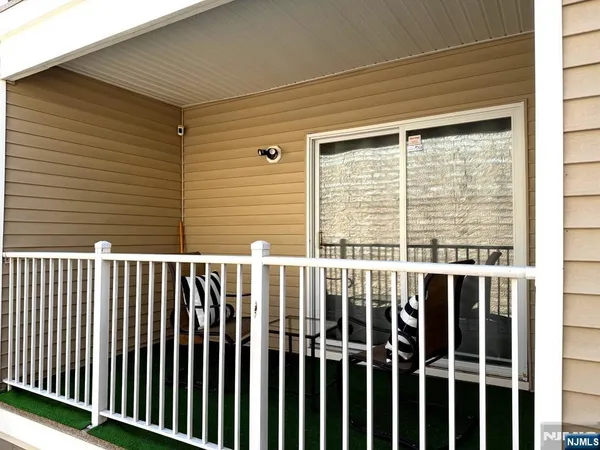 a view of a black gate