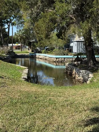 a view of a lake with houses