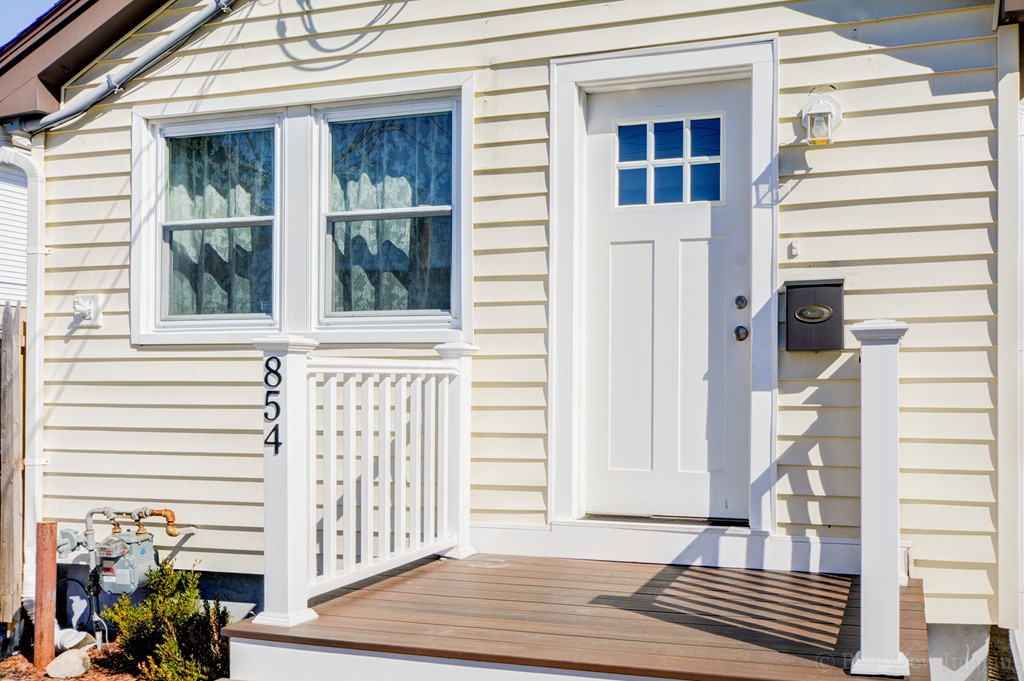 a view of front door of house