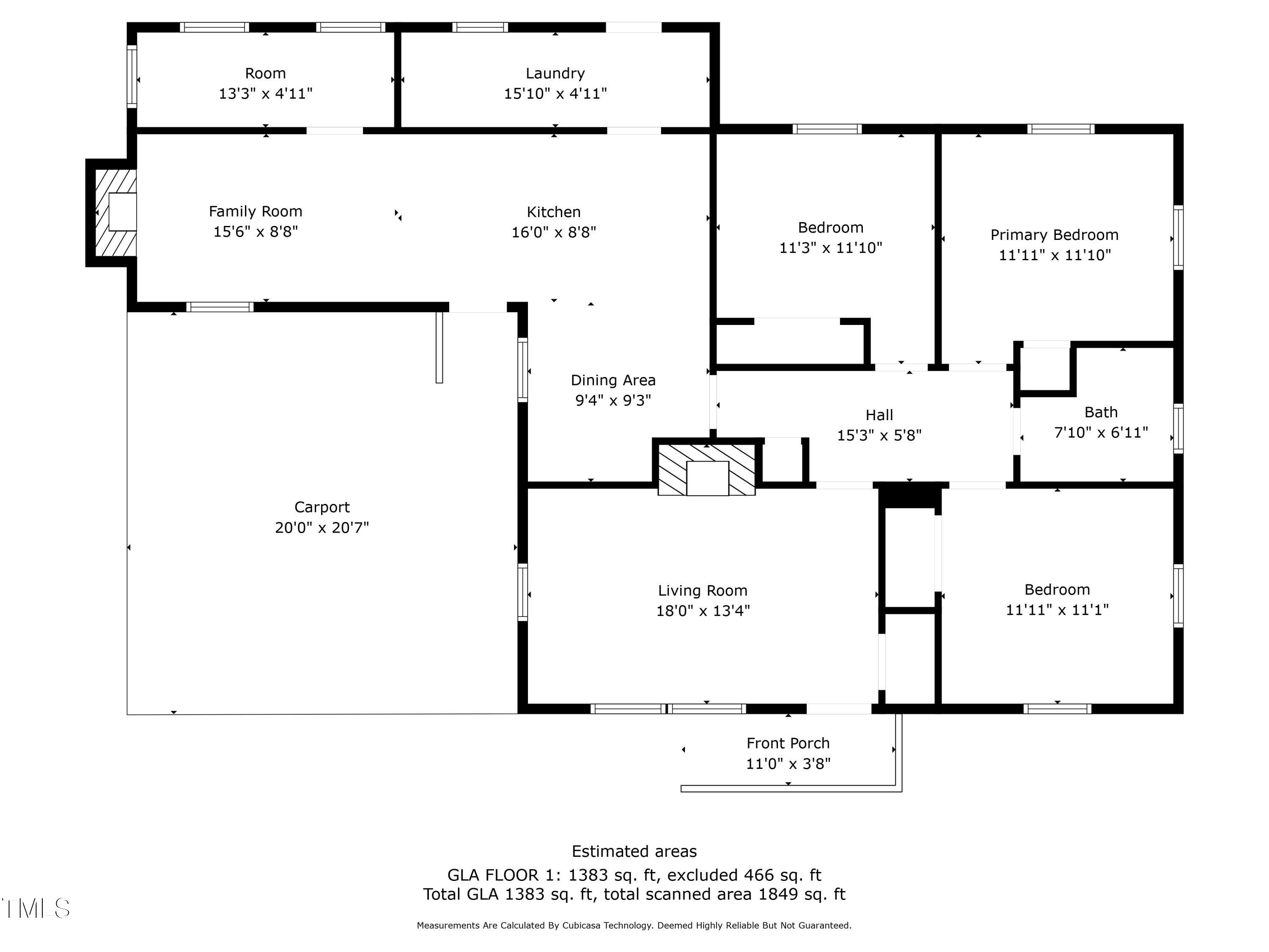 418 Ellen Street Roxboro, NC 27573 - Photo 28 of 28 1-Floorplan #1
