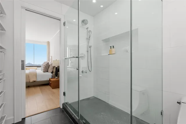 a bathroom with a sink and mirror