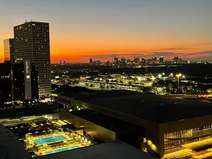a view of balcony with furniture
