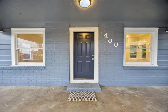 a view of an front door