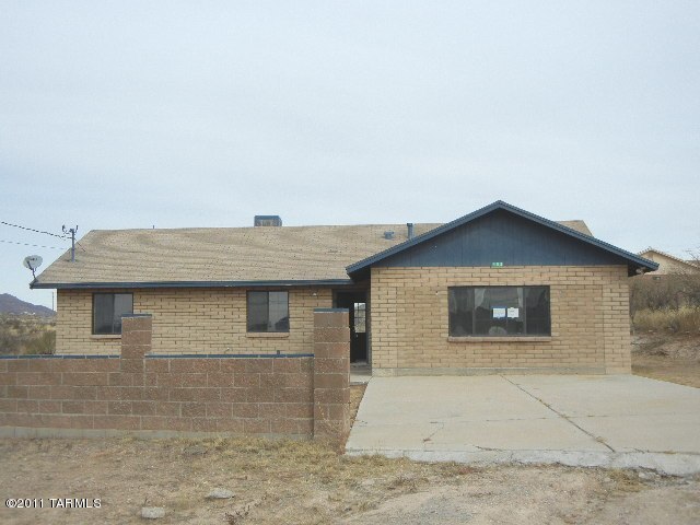 a front view of a house