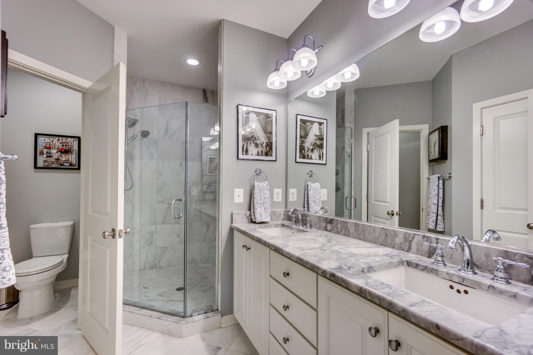 826 First Street Alexandria, VA 22314 - Photo 17 of 31 HUGE shower-dual showerheads, body jets, Marble!