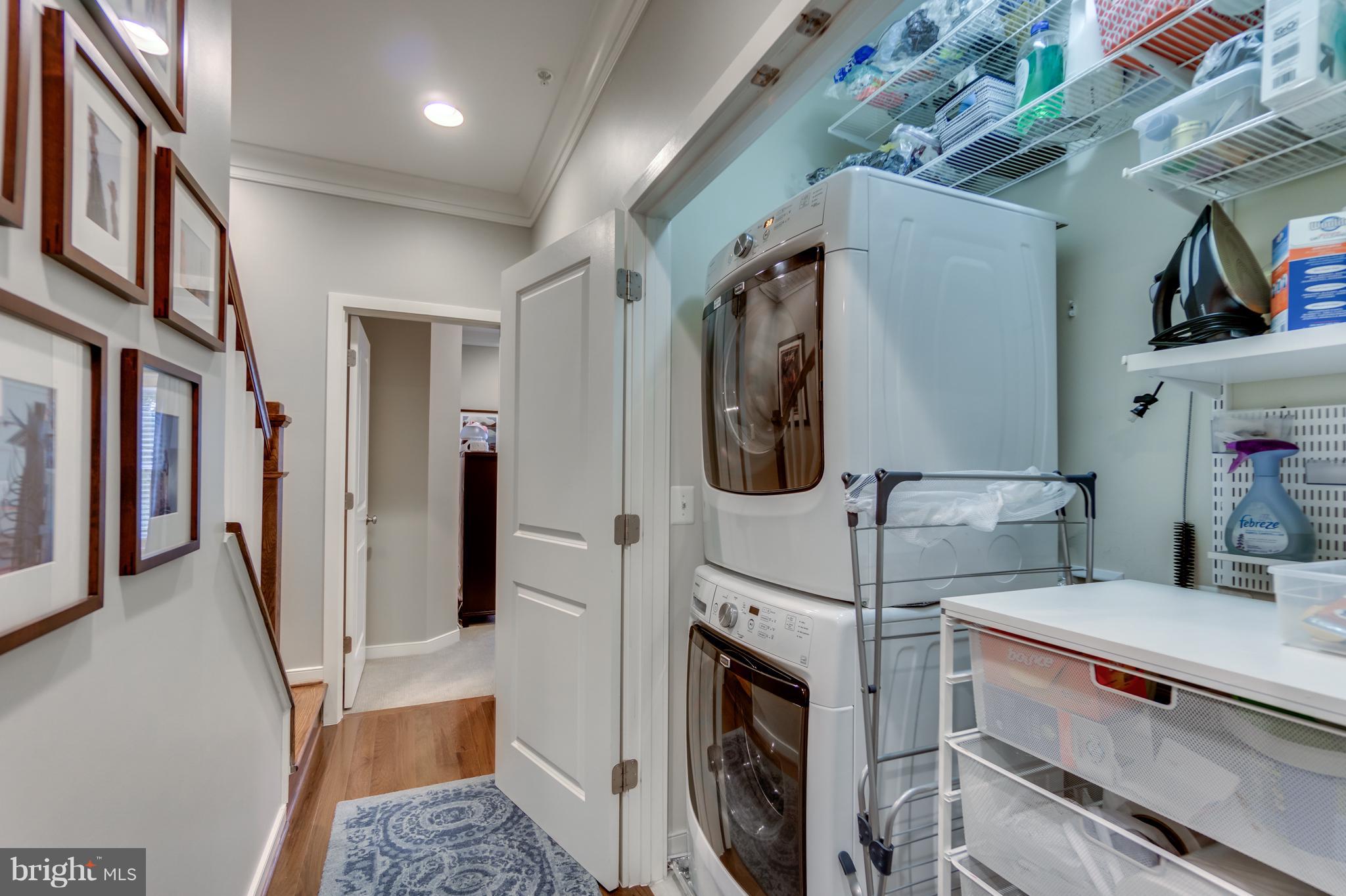 826 First Street Alexandria, VA 22314 - Photo 18 of 31 Laundry on bedroom level! ELFA closet organizer!