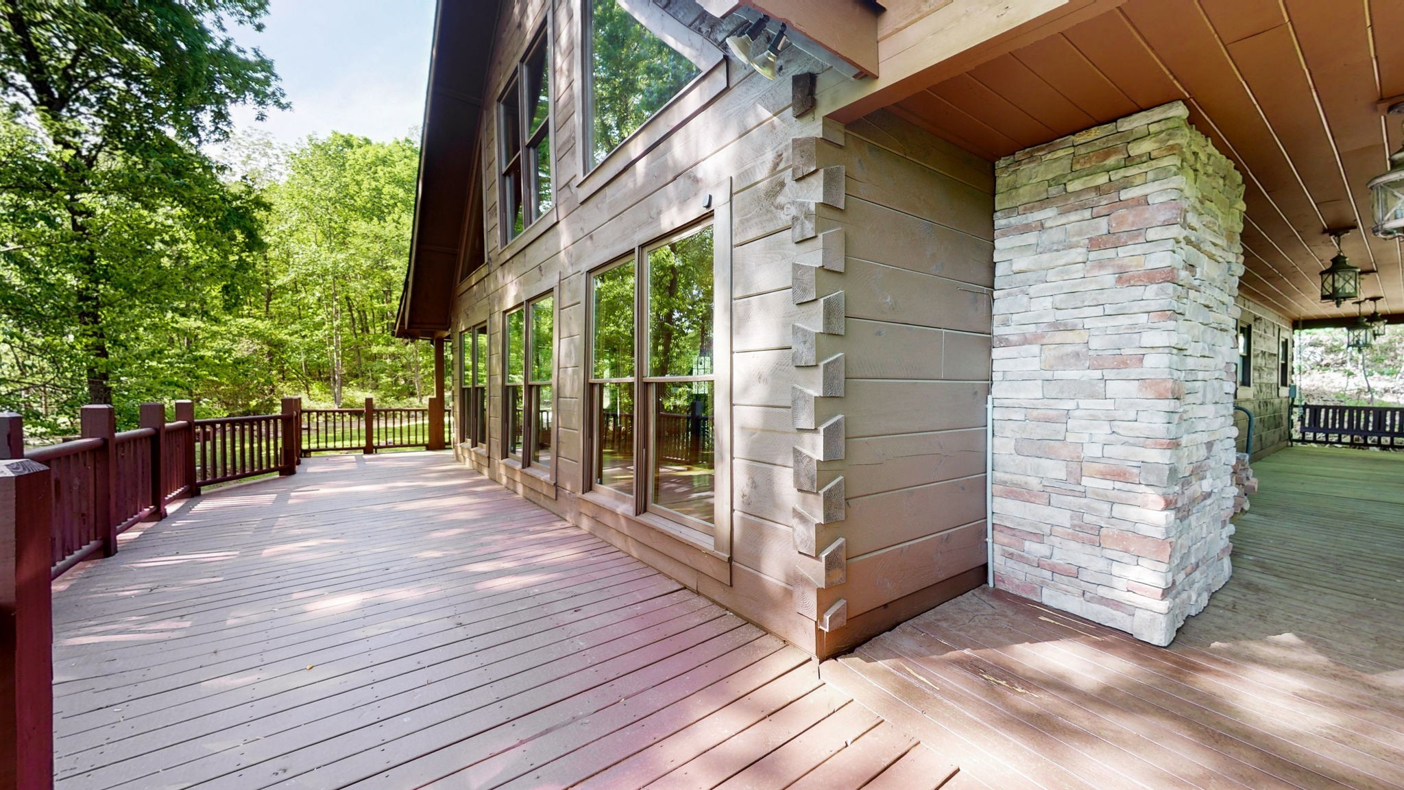256 Vista Vue Trail Pelham, TN 37366 - Photo 34 of 67 a view of a porch with wooden floor and fence