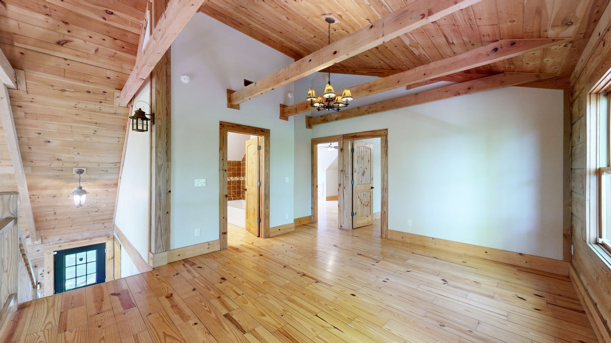 256 Vista Vue Trail Pelham, TN 37366 - Photo 50 of 67 a view of a hallway with wooden floor and staircase